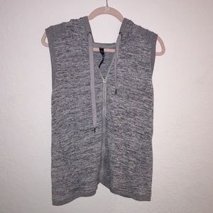 90 Degrees workout sleeveless zip up hoodie